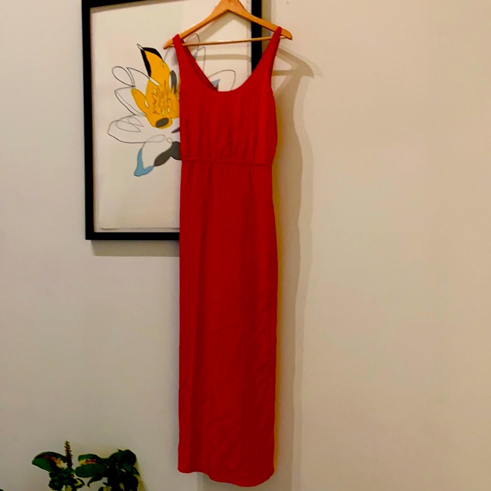 Cherry red silk Club Monaco summer frock
